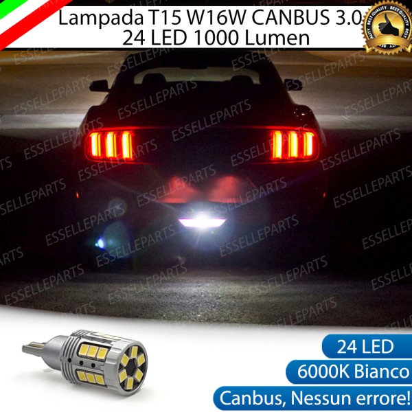 Lampada SINGOLA T15 W16W 24 Led Canbus 1000 Lumen 6000K Bianco ghiaccio