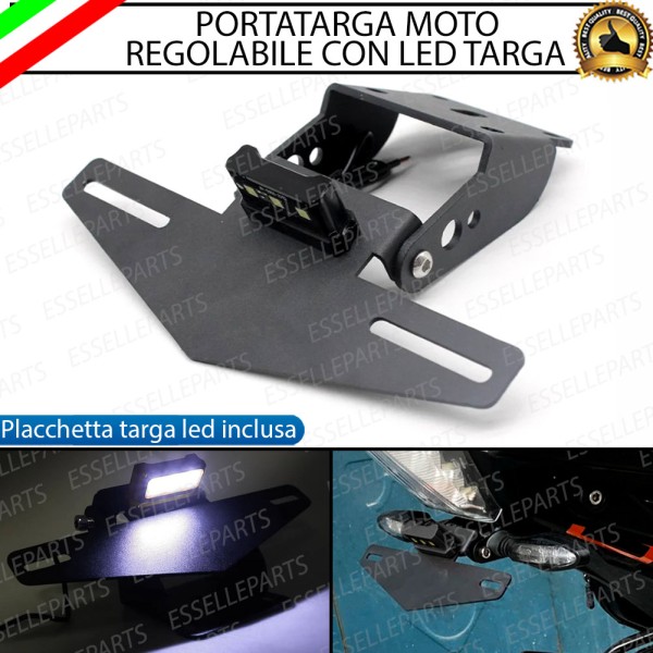 Portatarga Porta Targa Led Regolabile Reclinabile Nero per KTM DUKE 250