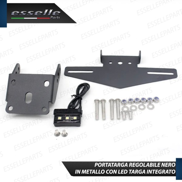 Portatarga Porta Targa Led Regolabile Reclinabile Nero per KTM DUKE 390