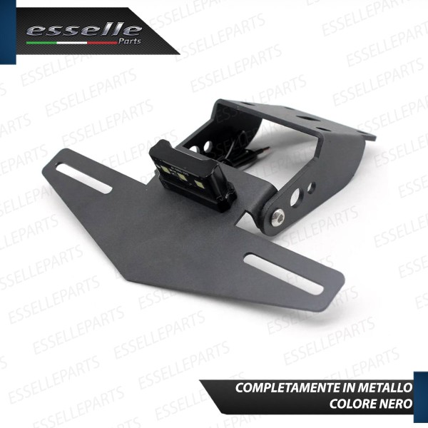 Portatarga Porta Targa Led Regolabile Reclinabile Nero per KTM DUKE 390