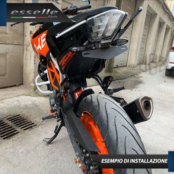 Portatarga Porta Targa Led Regolabile Reclinabile Nero per KTM DUKE 390