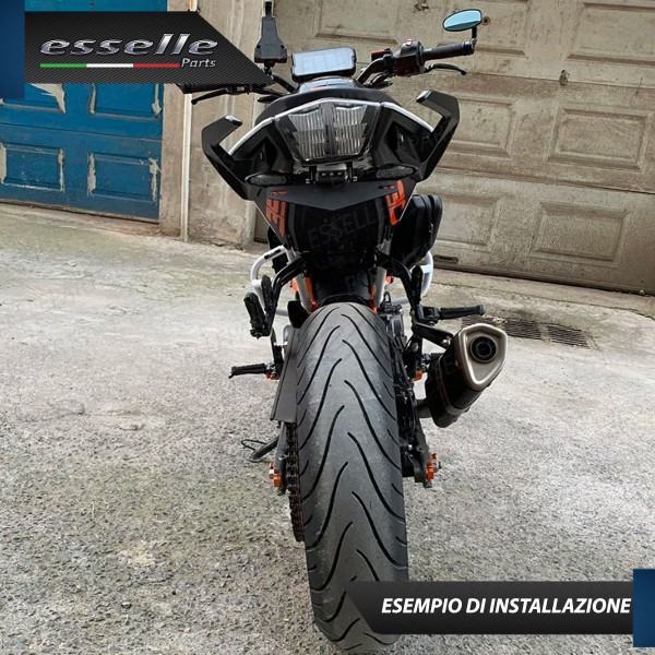 Portatarga Porta Targa Led Regolabile Reclinabile Nero per KTM DUKE 390