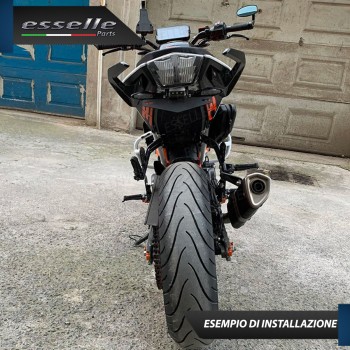 Portatarga Porta Targa Led Regolabile Reclinabile Nero per KTM DUKE 390