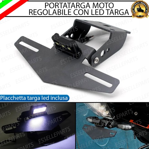 Portatarga Porta Targa Led Regolabile Reclinabile Nero per KTM SC 390