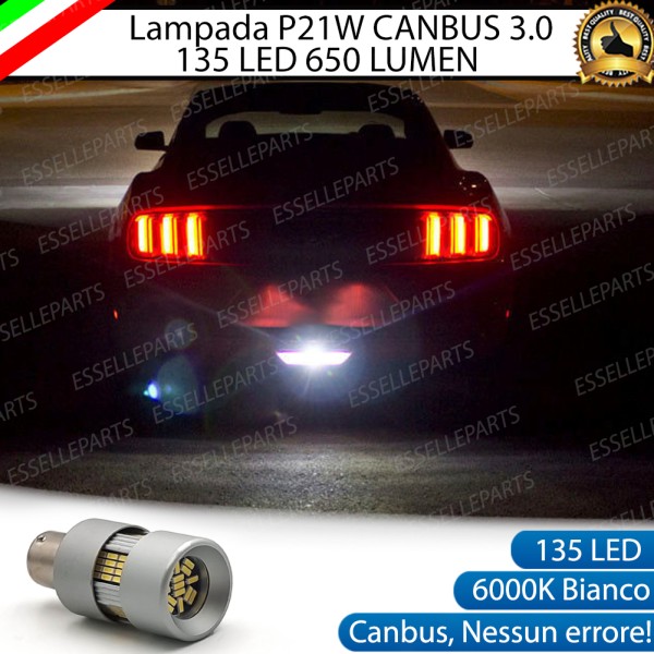 Lampada SINGOLA P21W da 135 LED 650 LUMEN Canbus 3.0 6000K Bianco ghiaccio