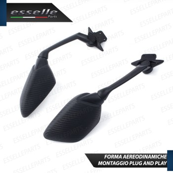 Coppia Specchietti Retrovisori Carbon Look per Yamaha T-MAX 530