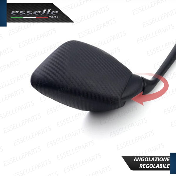 Coppia Specchietti Retrovisori Carbon Look per Yamaha T-MAX 530