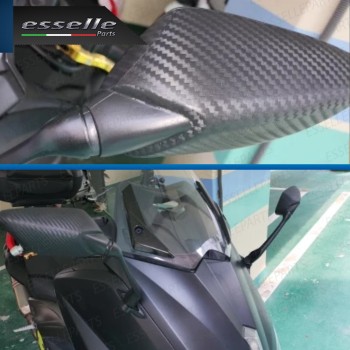 Coppia Specchietti Retrovisori Carbon Look per Yamaha T-MAX 530