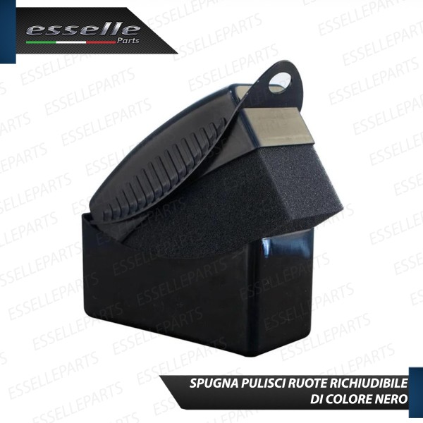 SPUGNA PULISCI RUOTA RICHIUDIBILE CON MANICO ERGONOMICO PER NERO GOMME