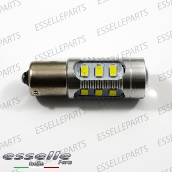 Lampada SINGOLA P21W 15 LED con LENTE FRONTALE Canbus bianco ghiaccio