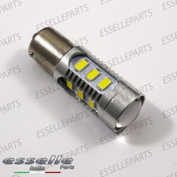 Lampada SINGOLA P21W 15 LED con LENTE FRONTALE Canbus bianco ghiaccio