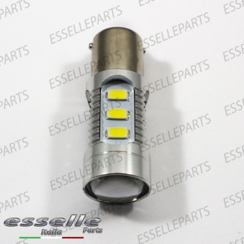 Lampada SINGOLA P21W 15 LED con LENTE FRONTALE Canbus bianco ghiaccio