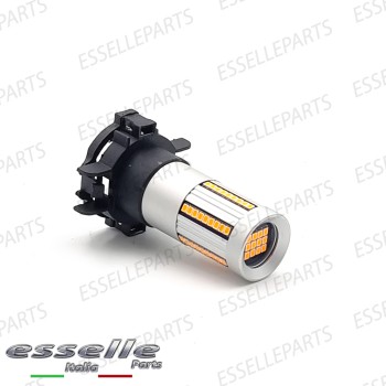 Lampada SINGOLA PY24W 66 LED Canbus 3.0 luce arancione / ambra