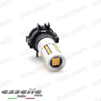 Lampada SINGOLA PY24W 66 LED Canbus 3.0 luce arancione / ambra