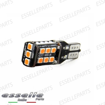 Lampada SINGOLA T15 W16W 15 LED Canbus luce arancione / ambra