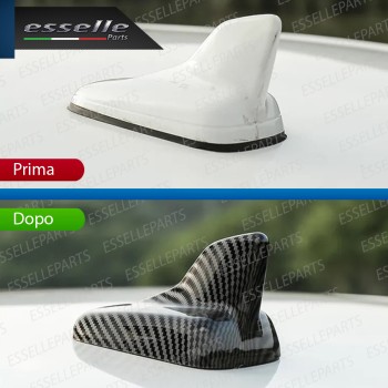 Cover Antenna Pinna Squalo Adesiva in Carbon Look per AUDI Q7 MK2 II 4M