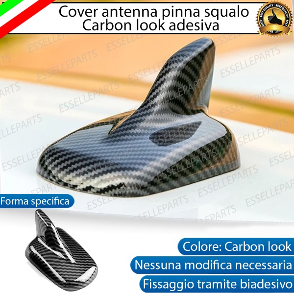 Cover Antenna Pinna Squalo Adesiva in Carbon Look per AUDI A6 C7 C7 Avant