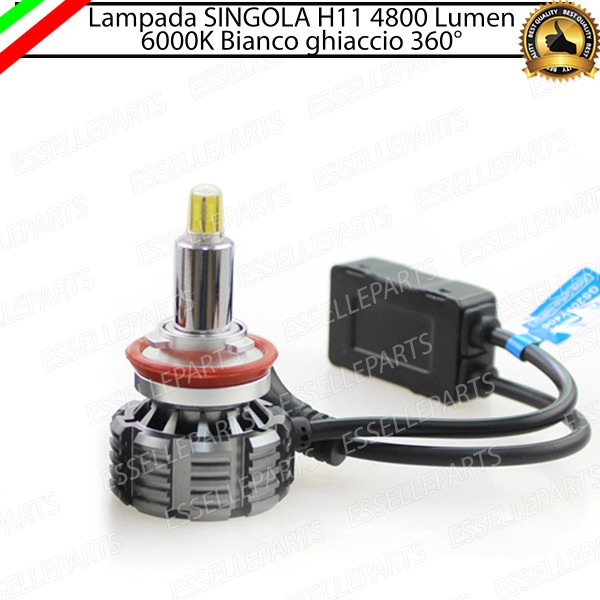Lampada SINGOLA LED 360° H11 4800 LUMEN Canbus 6000K Bianco Ghiaccio
