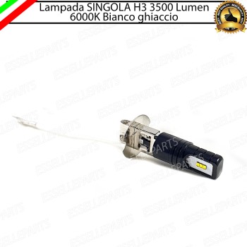 Lampada SINGOLA LED H3 3500 Lumen ALL IN ONE canbus 6000K Bianco ghiaccio