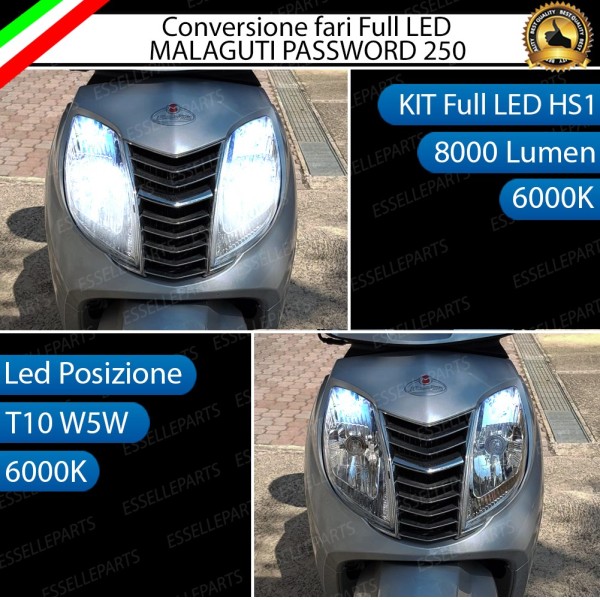 Conversione Fari Full LED ULTRA COMPATTA per MALAGUTI Password 250 2005-2006 GK