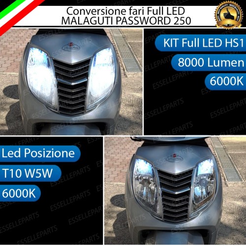 Conversione Fari Full LED ULTRA COMPATTA per MALAGUTI Password 250 2008-2011