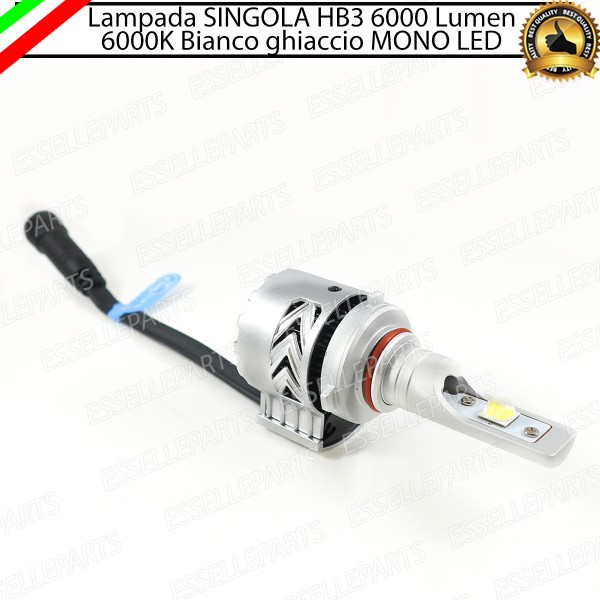 Lampada SINGOLA LED HB3 6000 LUMEN Canbus 6000K Bianco Ghiaccio