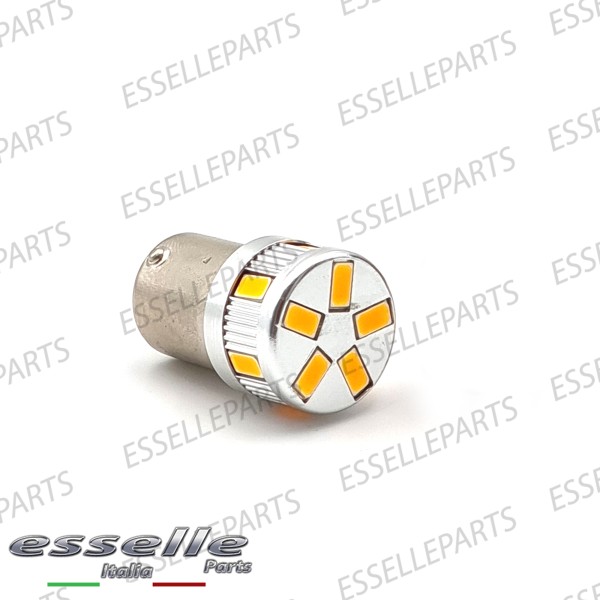 Lampada SINGOLA LED P21W da 11 LED compatta canbus luce arancione / ambra
