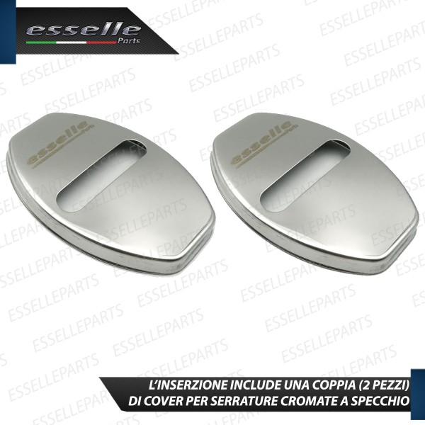 2 X Cover Serratura Porte Adesivo in Metallo Cromato Lucido per Audi Q2