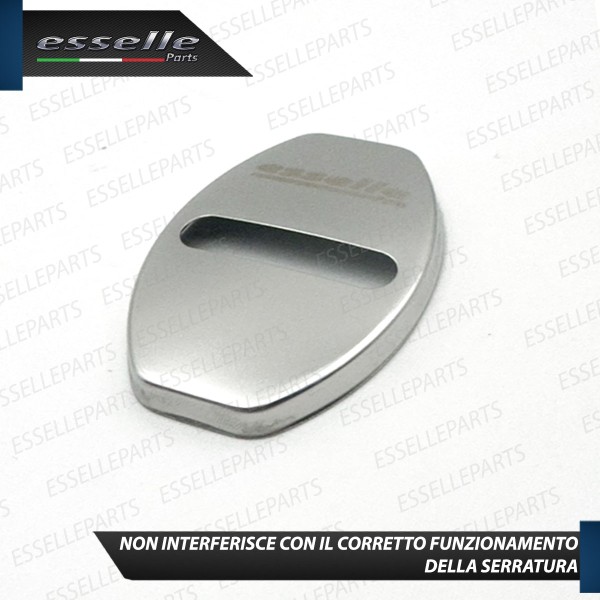 2 X Cover Serratura Porte Adesivo in Metallo Cromato Lucido per Seat Leon 3 5F