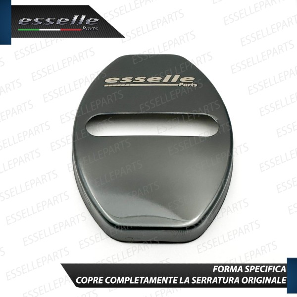 2 X Cover Serratura Porte Adesivo in Metallo Cromo Fume' per Audi A3 8V