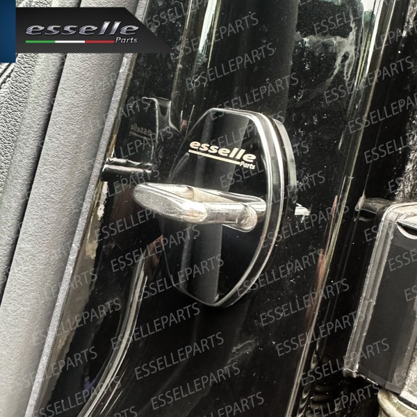 2 X Cover Serratura Porte Adesivo in Metallo Cromo Fume' per Audi A8 D5