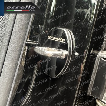 2 X Cover Serratura Porte Adesivo in Metallo Cromo Fume' per Jaguar XF Restyling