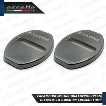 2 X Cover Serratura Porte Adesivo in Metallo Cromo Fume' per Volkswagen Golf plus