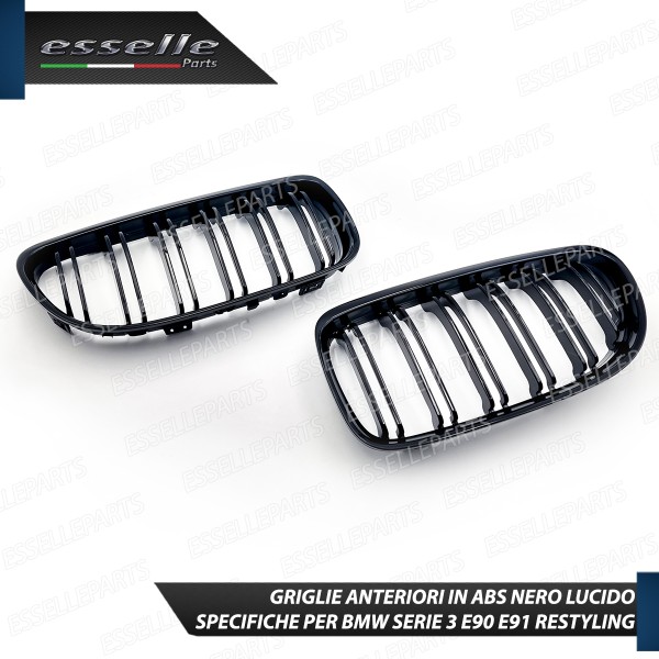 Griglia Mascherina Calandra Bmw Serie 3 E90 E91 Restyling Nero Lucido Stile M