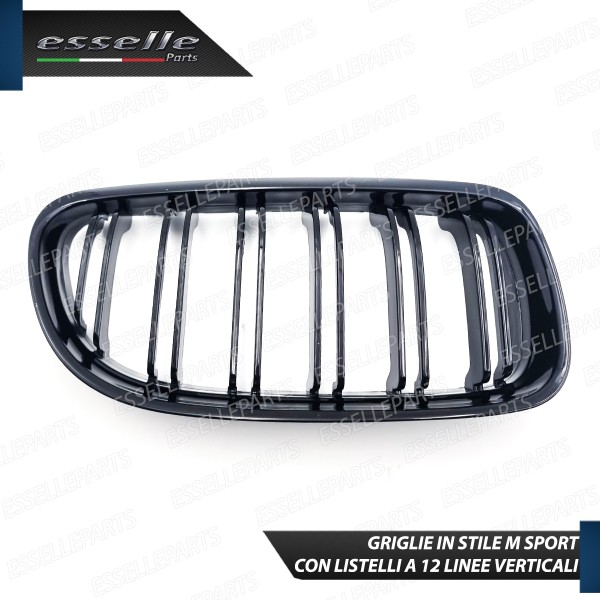 Griglia Mascherina Calandra Bmw Serie 3 E90 E91 Restyling Nero Lucido Stile M