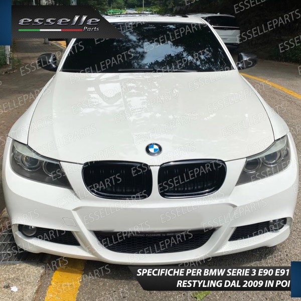 Griglia Mascherina Calandra Bmw Serie 3 E90 E91 Restyling Nero Lucido Stile M