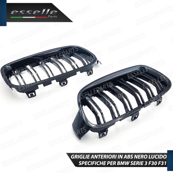 Griglia Mascherina Calandra Bmw Serie 3 F30 F31 Nero Lucido Stile M