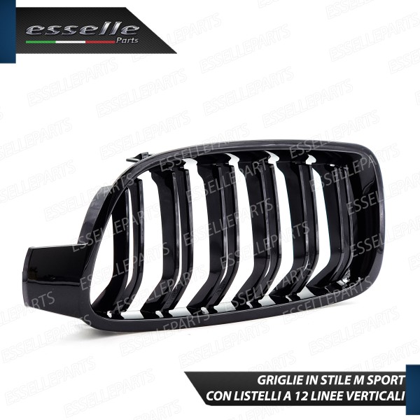 Griglia Mascherina Calandra Bmw Serie 3 F30 F31 Nero Lucido Stile M