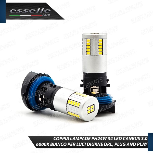 Luci diurne PH24W 34 LED Canbus 6000K Peugeot 3008 Pre-Restyling