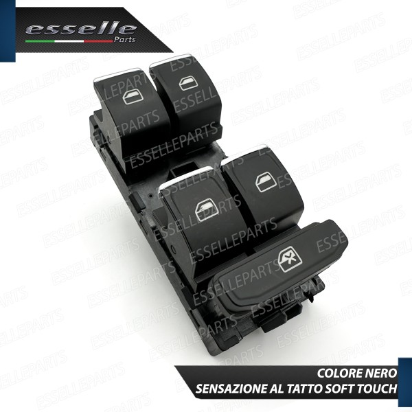 INTERRUTTORE ALZACRISTALLI LATO GUIDATORE NERO / CROMO SKODA OCTAVIA 3 5E PRE-RESTYLING