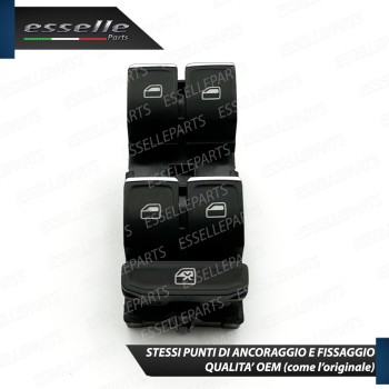INTERRUTTORE ALZACRISTALLI LATO GUIDATORE NERO / CROMO PER VOLKSWAGEN T-CROSS INTERRUTTORE ALZACRISTALLI LATO GUIDATORE NERO / CROMO PER VOLKSWAGEN T-CROSS