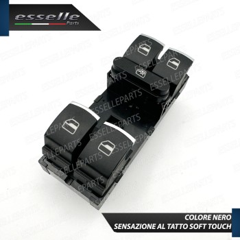 INTERRUTTORE ALZACRISTALLI LATO GUIDATORE NERO / CROMO PER SKODA SUPERB 2 INTERRUTTORE ALZACRISTALLI LATO GUIDATORE NERO / CROMO PER SKODA SUPERB 2
