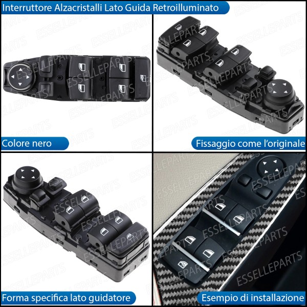 INTERRUTTORE ALZACRISTALLI LATO GUIDA PER BMW X5 F15 F85