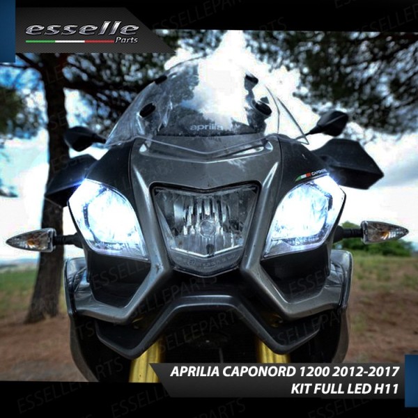 Conversione Fari Full LED Per Aprilia Caponord 1200 (2013-2016) ABS 6000K Bianco