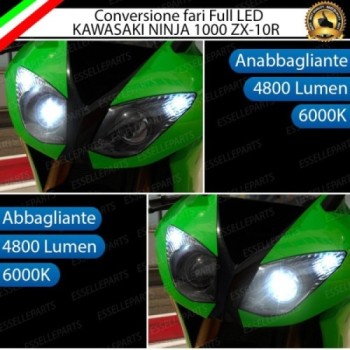 Conversione Fari Full LED Kawasaki Ninja 1000 ZX-10R 6000K