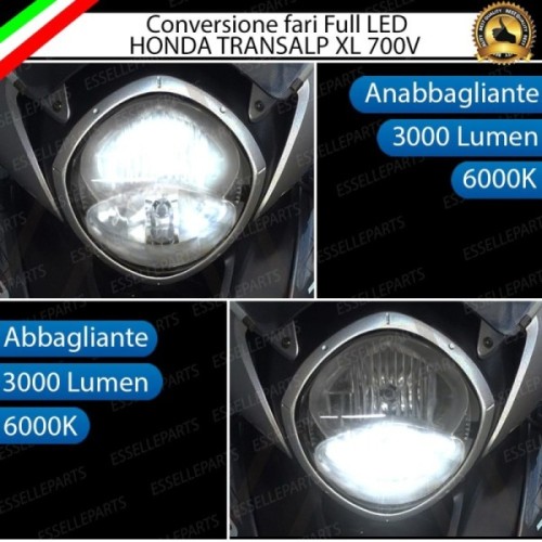 Conversione Fari Full LED ULTRA COMPATTA per HONDA Transalp XL 700V 2007-2013