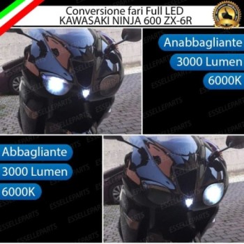 Conversione Fari Full LED ULTRA COMPATTA per KAWASAKI Ninja 600 ZX-6R 2007-2008