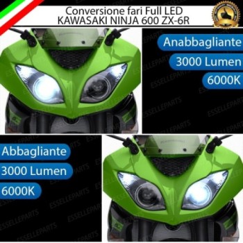 Conversione Fari Full LED ULTRA COMPATTA per KAWASAKI Ninja 600 ZX-6R 2009-2016