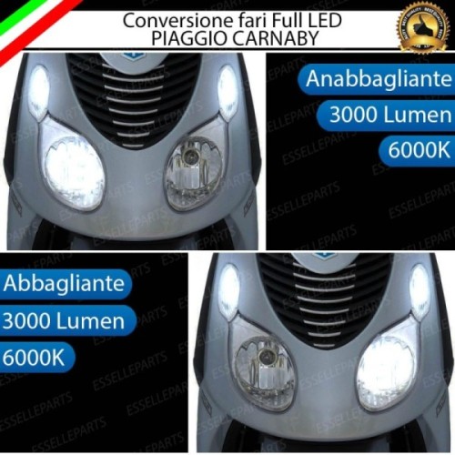 Conversione Fari Full LED ULTRA COMPATTA per PIAGGIO Carnaby 200 2007-2011