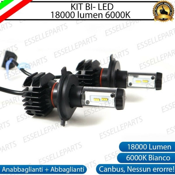Kit Full LED Coppia H4 18000 Lumen 6000K bianco per SUZUKI GSX R 750 1991
